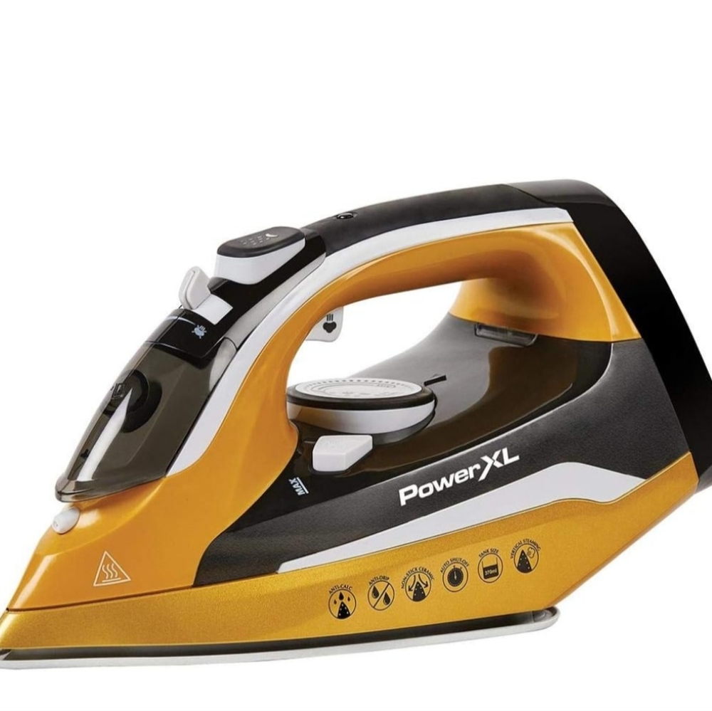 Gold and Black Steam Iron